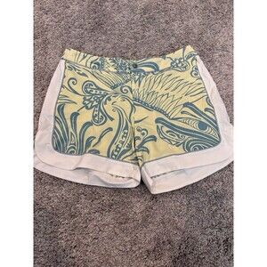 Athleta Women’s Lightweight Board Shorts Yellow, Green White Size Med